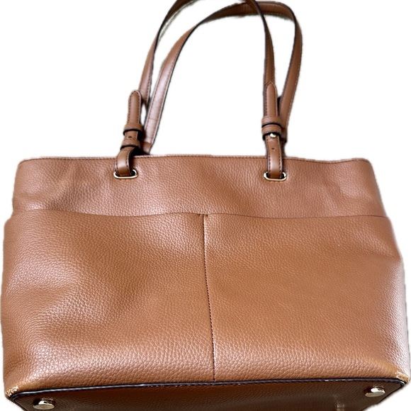 Michael Kors Bedford Medium Top Zip Pocket Tote in color Luggage - Picture 3 of 6